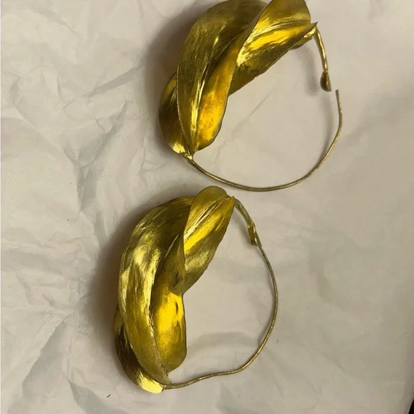 Extra Large Gold Hoop Earrings - Picture 4 of 4